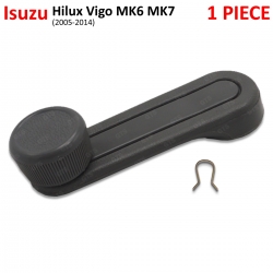 ที่หมุนปรับกระจก มือหมุนกระจก 1 ชิ้น สีเทา สำหรับ Toyota Hilux Vigo MK6 MK7 ปี 2005-2014